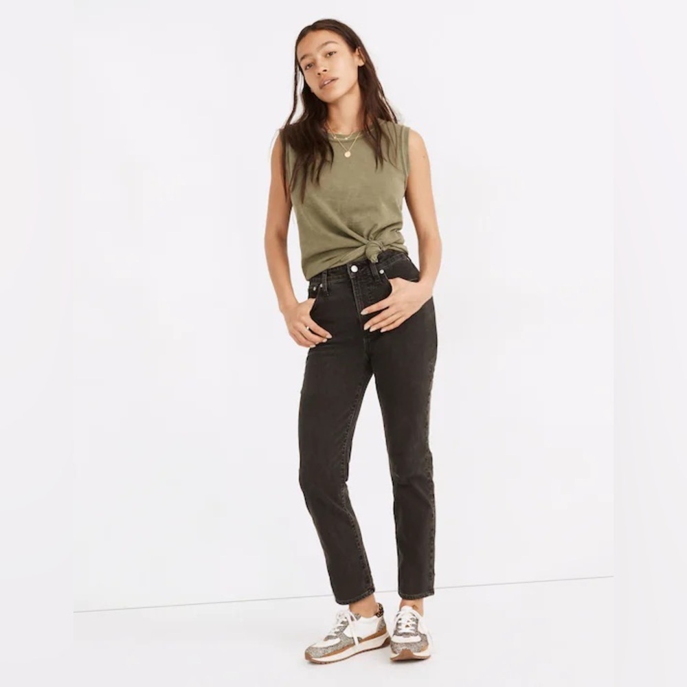 Madewell Curvy Perfect Vintage Jean‎ Black High Rise Straight Size 24